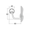 Profil aluminium Bio Form 40 pour main courante - avec pare-close - longueur 4 m - finition anodisé