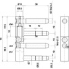 Demi fiche Exacta en Ø 20 mm acier zingué femelle boîte de 25 pièces