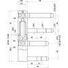 Demi fiche Exacta en Ø 20 mm acier zingué femelle boîte de 25 pièces