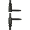 Fiches femelles rustiques type 190 nœud Ø 13 mm finition zingué noir pour menuiserie bois B 100