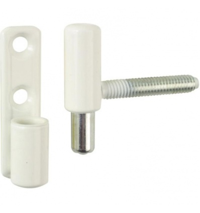 Fiches mâles type P39 7x40 Ø 13 mm finition blanc 9010 vis cachées pour menuiserie PVC B 342