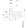 Fiche femelle type 055 Ø 13 finition zingué pour menuiserie bois B 690