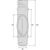 Fausse crémone applique fonte finition époxy blanc