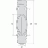 Crémone applique fonte avec sortie carré de 7 pour verrouillage à larder finition époxy noir