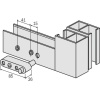 Verrou entrebâilleur à clé pour épaisseur de traverse 24 à 28,5 mm pour coulissant menuiserie aluminium type 2236