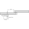 Verrou entrebâilleur à clé pour épaisseur de traverse 24 à 28,5 mm pour coulissant menuiserie aluminium type 2236