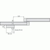 Verrou entrebâilleur à clé pour épaisseur de traverse 29 à 33 mm pour coulissant menuiserie aluminium type 2237