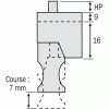 Verrou de condamnation pour coulissant menuiserie aluminium type 6219 finition argent