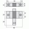 Loqueteau pour châssis aluminium finition noir