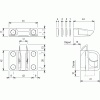 Loqueteau composite pour châssis PVC, recouvrement de 15 à 25 mm coloris blanc