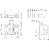 Loqueteau composite pour châssis PVC, recouvrement de 15 à 25 mm coloris blanc