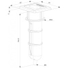 Sabot de sol à encastrer Ø 54 x P 160 mm pour verrou Ø 20 mm maxi