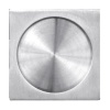 Manœuvres rosace carrée pour porte coulissante usinage Ø 48 mm inox satiné