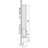 Serrure à larder 1 point pêne dormant et rouleau à cylindre européen axe 21 mm - Pour gâche électrique Métalux 8