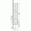 Serrure à larder 1 point pêne dormant à cylindre européen axe 24,5 mm - Pour gâche électrique Métalux 13