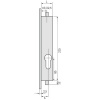 Serrure à larder 2 points à tringles à cylindre européen axe 24,5 mm - 30