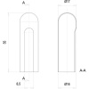 Cache en aluminium blanc pour paumelles Bixacta