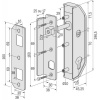 Serrures verticale à fouillot à cylindre européen pour portail cadre 30 mm finition blanc RAL 9016