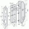 Serrures verticale à fouillot à cylindre européen pour portail cadre 40 mm finition blanc RAL 9016