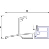 Seuil de portes-fenêtres à rupture en 56 mm, longueur 3 m, référence ISOL56RT