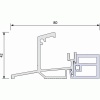 Seuil de portes-fenêtres à rupture en 56 mm, longueur 3 m, référence ISOL56RT