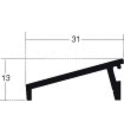 Profil rejet d'eau alu JE30 longueur 2,5 m