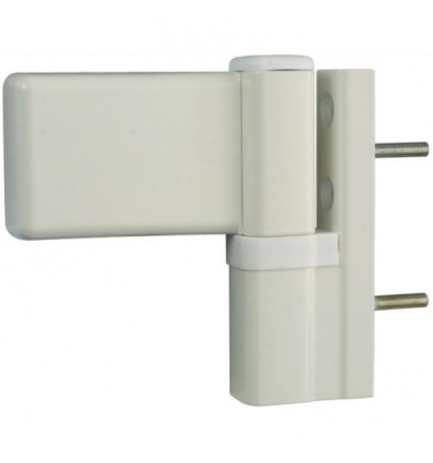 Paumelle pour porte PVC, type KTN6R dormant largeur 20 mm blanc RAL 9010