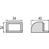 Butoir de sol laiton design L 190 finition or