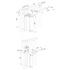 Ferme-portail type Lion pour portail jusqu'à 75 kg et largeur 1100 mm