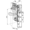 Serrure à code mécanique - type Vinci LMKQ40 pour portail battant