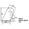 Boite de 4 embouts Météore droits pour tube Ø 42,2 mm inox 304