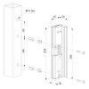 Gâche électrique extérieure type Modulec pour portail et grille pose en applique 12/24 AC/DC à émission