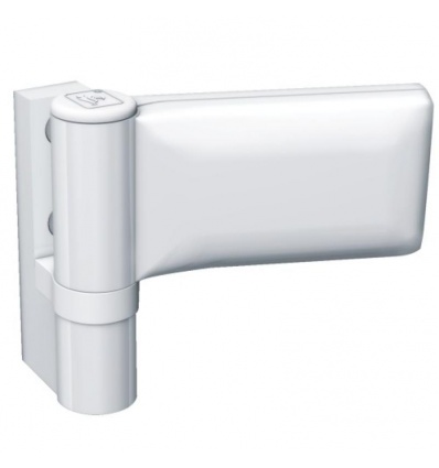 Paumelle pour porte PVC, type KT-EV Dormant largeur 20 mm recouvrement 15/20 blanc 9016