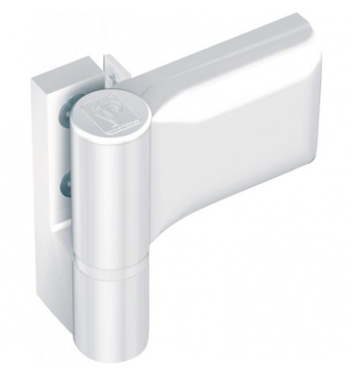 Paumelle pour porte PVC, type KT-SV Dormant largeur 15 mm recouvrement 15/20 blanc 9016