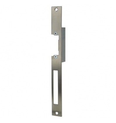 Têtière plate longue inox pour gâche électrique ESU 900 en 110 x 25 x 3 mm