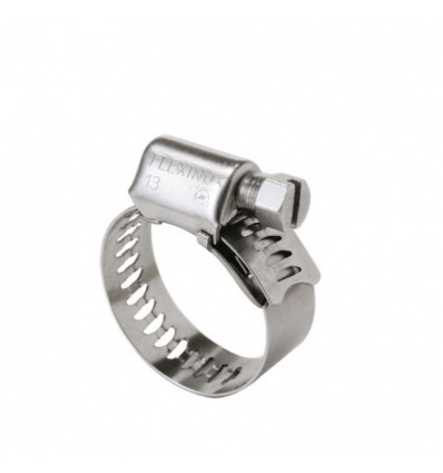 Colliers de serrage inox W4 bande ajourée 13 mm, diamètre de serrage minimum 14/maximum 22 mm, boîte de 3 pièces