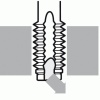 Taraud type 007, diamètre 8 mm, pas 125 mm