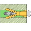 Chevilles universelles polyéthylène coloris jaune diamètre 7 en boîte de 200