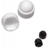 Cache-écrous plastique diamètre 12 mm ouverture de clé 18 mm coloris blanc boîte de 100 caches