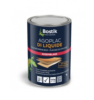 Colle néoprène Agoplac DI liquide, boite de 1 litre