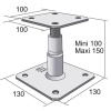 PIED POTEAU REGLABLE APB 100 150