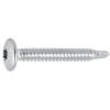 Vis penture autoperceuses tête ronde Torx acier zingué blanc entièrement filetées, Ø 6,3 mm x L 70 mm, boîte de 100