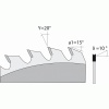 Lame carbure denture alternée pour débit diamètre 190 mm, alésage 30 mm, 24 dents