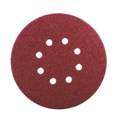 Abrasifs en disques 8 trous papier corindon KP508/510E diamètre 125 mm grain 60 en boîte de 50