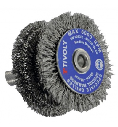 Brosse circulaire acier spécial barreaux diamètre 60 mm fil de diamètre 0,35 mm