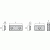 Plaquettes carbure réversibles, dimensions 14x14x2 mm, paquet de 10 plaquettes