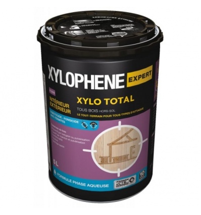 Traitement insecticide, fongicide, bois intérieurs et extérieurs XYLOPHENE Expert Xylo Total, bidon de 5 litres