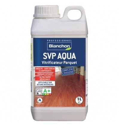 Vitrificateur parquet SVP Aqua-polyuréthane, trafic intense, kit de 2 composants 0,9l et 0,1l finition satinée