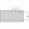 Abrasifs rectangulaires perforés 10 trous KP 508/510 E 115x280 mm grain 120 en boîte de 50