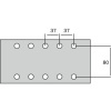 Abrasifs rectangulaires perforés 10 trous KP 508/510 E 115x280 mm grain 120 en boîte de 50